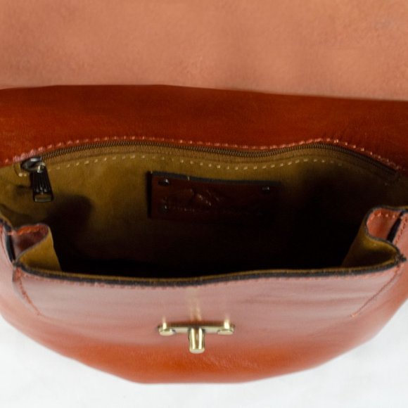 Patricia Nash Cinnamon Hand Cut Tooled Collection Veneto Floral Crossbod… - Picture 12 of 15